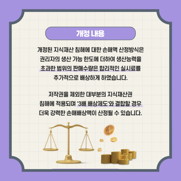 더욱 강력해진 지식재산권 손해배상액 산정기준을 알려드립니다. | 기율특허법인 더욱 강력해진 지식재산권 손해배상액 산정기준을 알려드립니다. | 기율특허법인