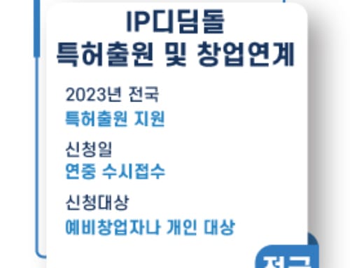 특허출원지원사업, IP디딤돌사업 활용하기