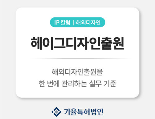 헤이그디자인출원 전략｜해외디자인출원을 한 번에 관리하는 실무 기준